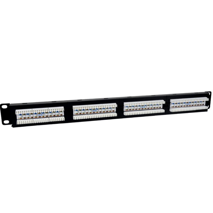 Phasak Panel de transferencia UTP Cat. 6A Dual 24 puertos 1U negro PU 2421 Phasak Panel de transferencia UTP Cat. 6A Dual 24 puertos 1U negro PU 2421